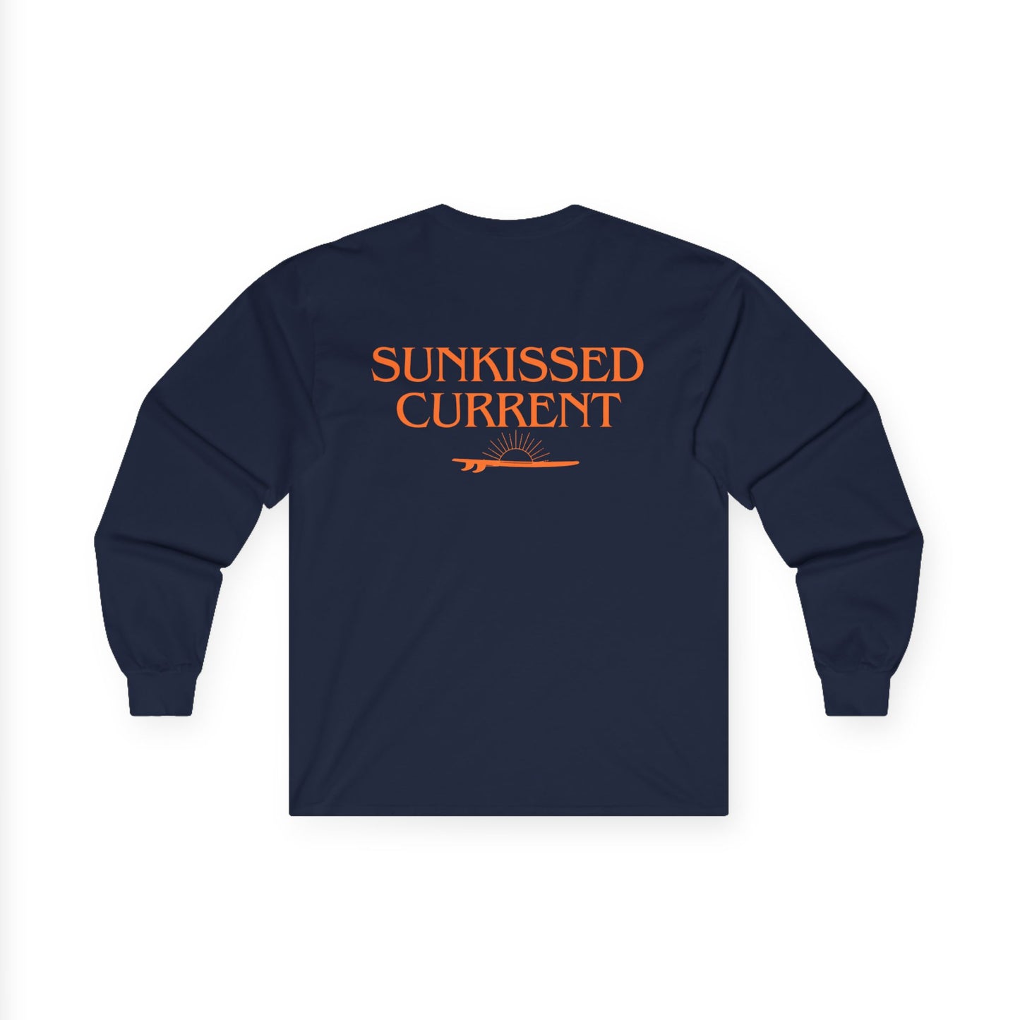 Unisex Sunkissed Current Long Sleeve Tee - Relaxed Cotton Shirt for Beach Lovers