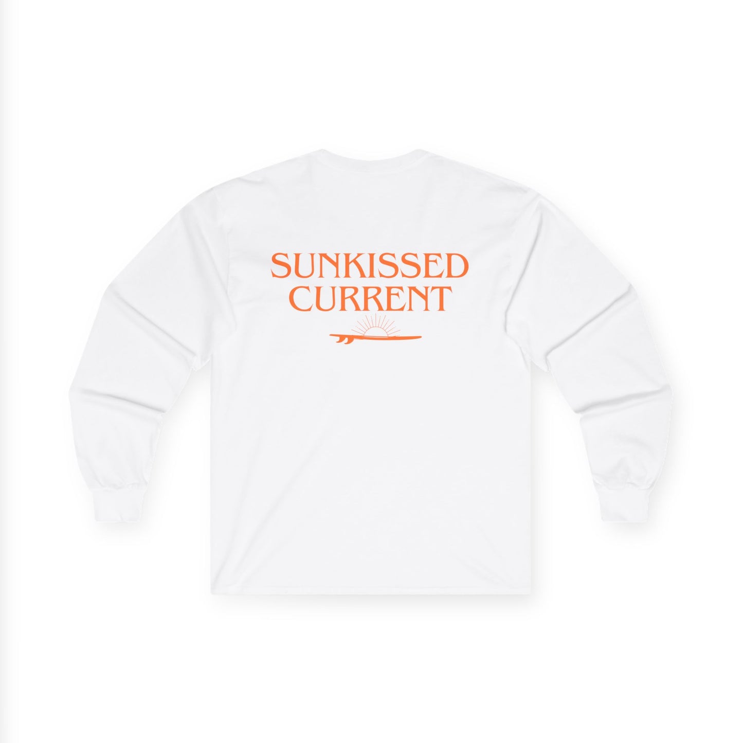 Unisex Sunkissed Current Long Sleeve Tee - Relaxed Cotton Shirt for Beach Lovers