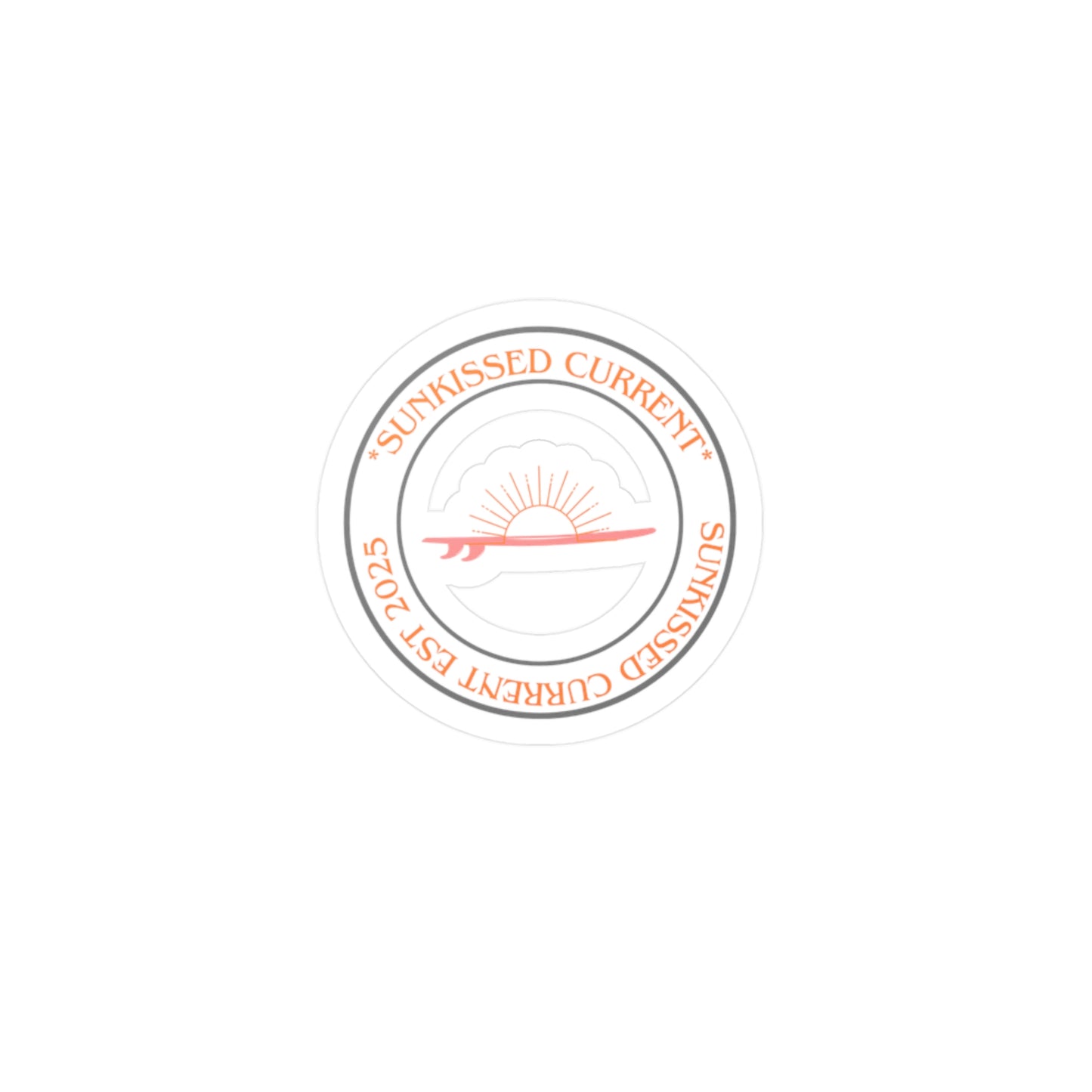 Sunkissed Current Vinyl Decals - Stylish Home and Travel Stickers
