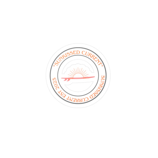 Sunkissed Current Vinyl Decals - Stylish Home and Travel Stickers