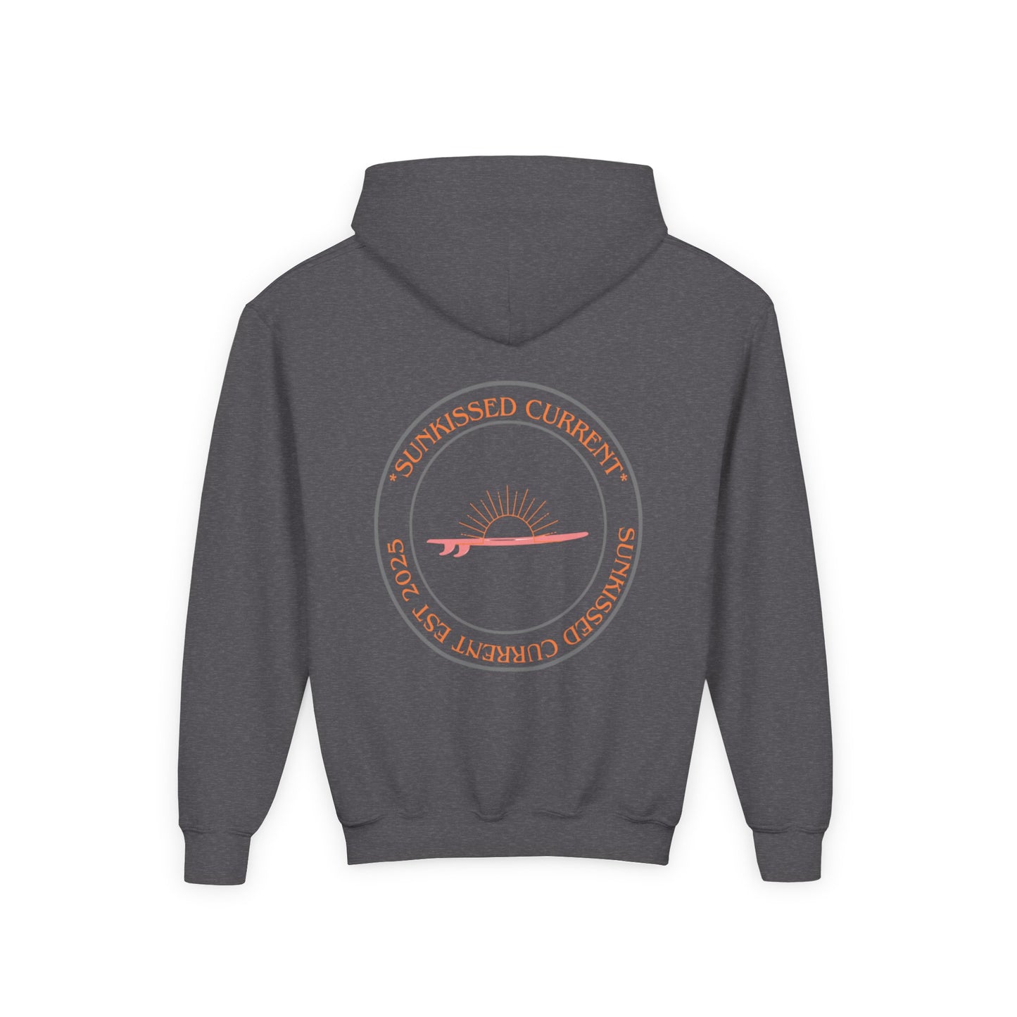 Youth Heavy Blend Hooded Sweatshirt - Sunkissed Current Youth