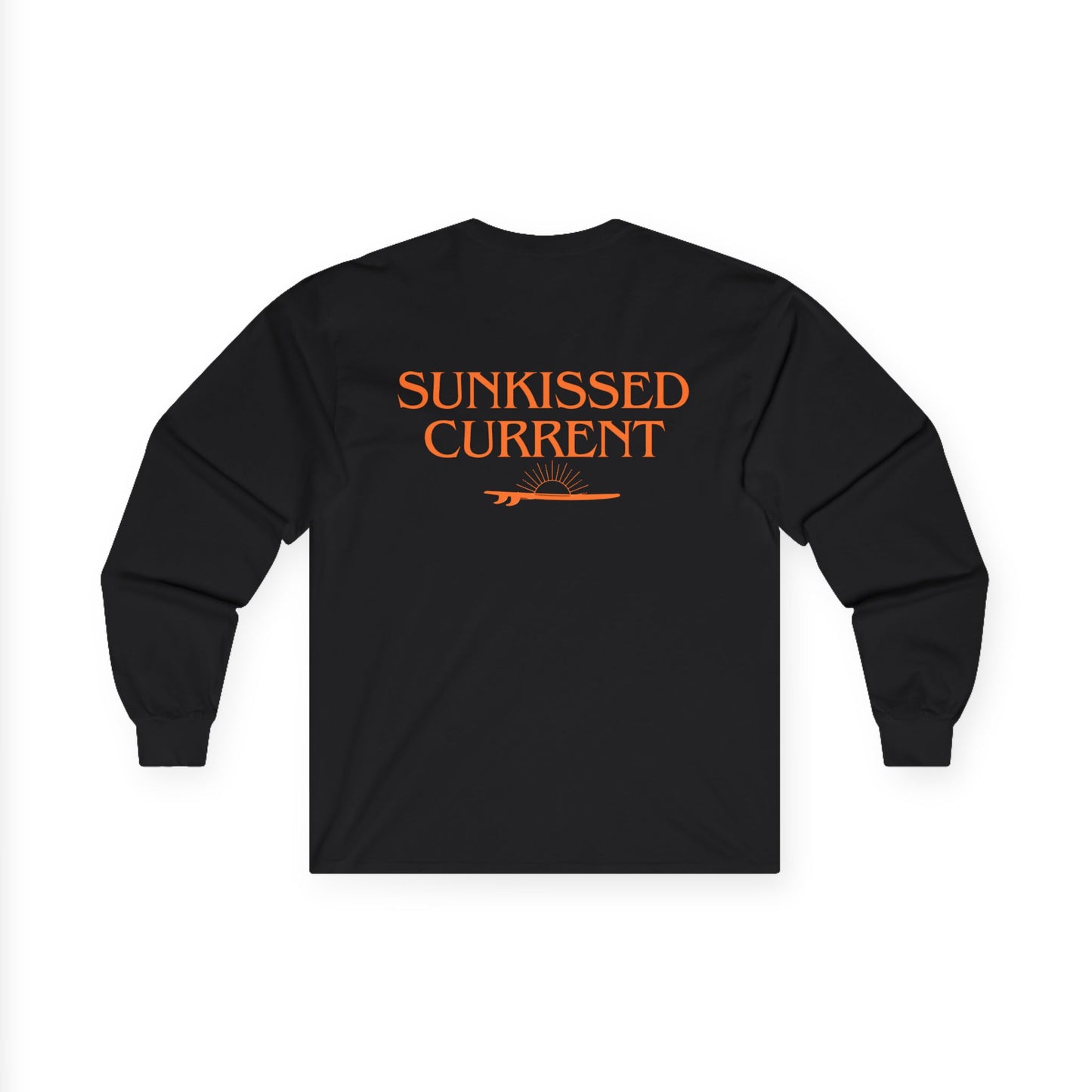 Unisex Sunkissed Current Long Sleeve Tee - Relaxed Cotton Shirt for Beach Lovers