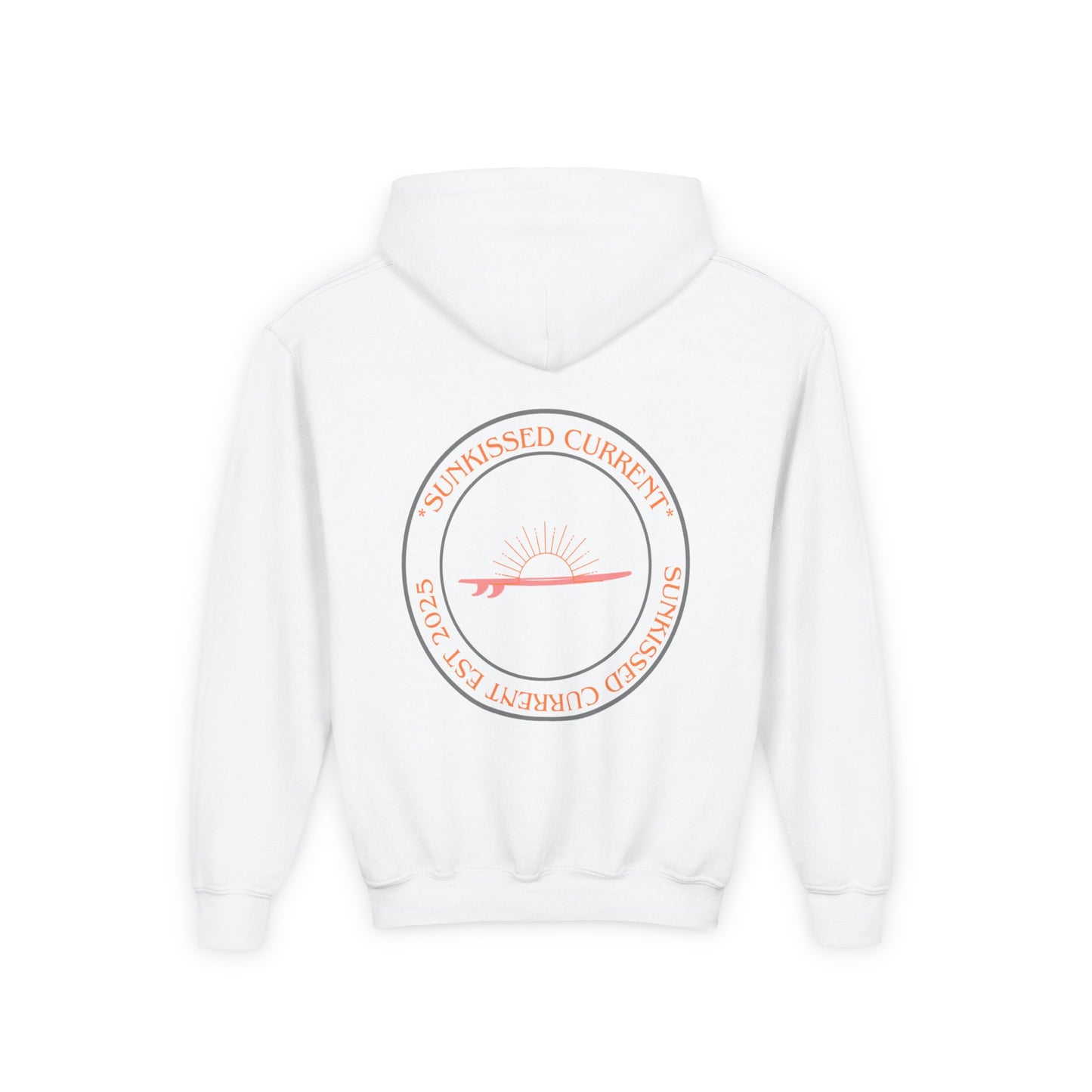 Youth Heavy Blend Hooded Sweatshirt - Sunkissed Current Youth