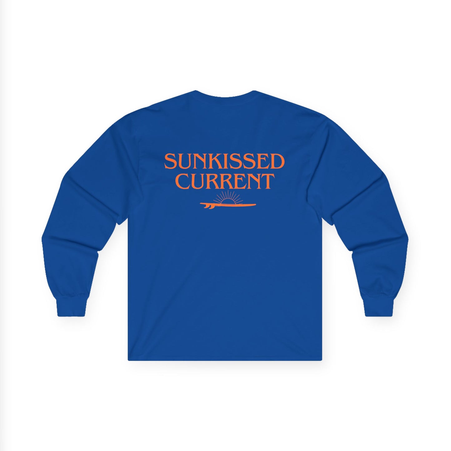 Unisex Sunkissed Current Long Sleeve Tee - Relaxed Cotton Shirt for Beach Lovers