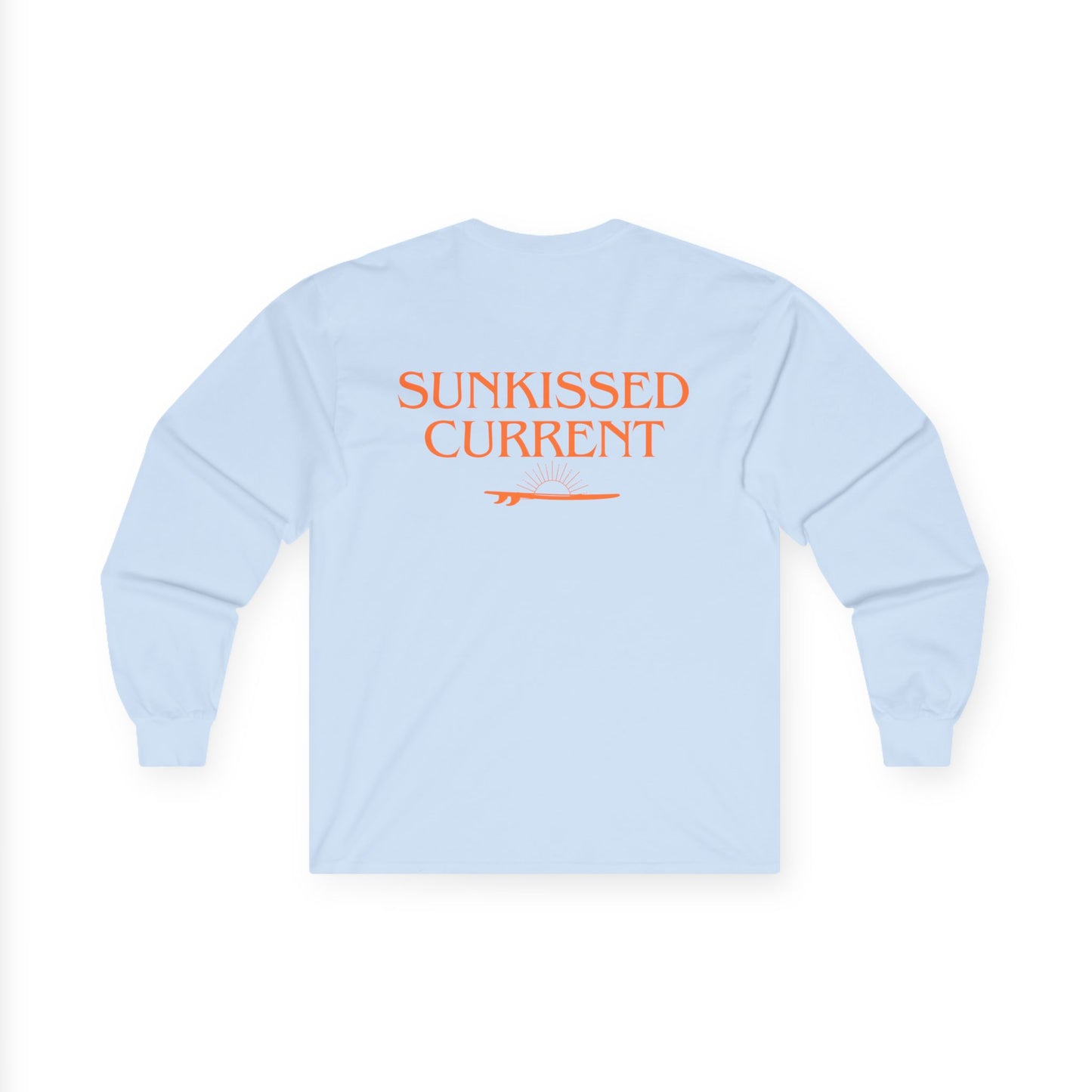 Unisex Sunkissed Current Long Sleeve Tee - Relaxed Cotton Shirt for Beach Lovers