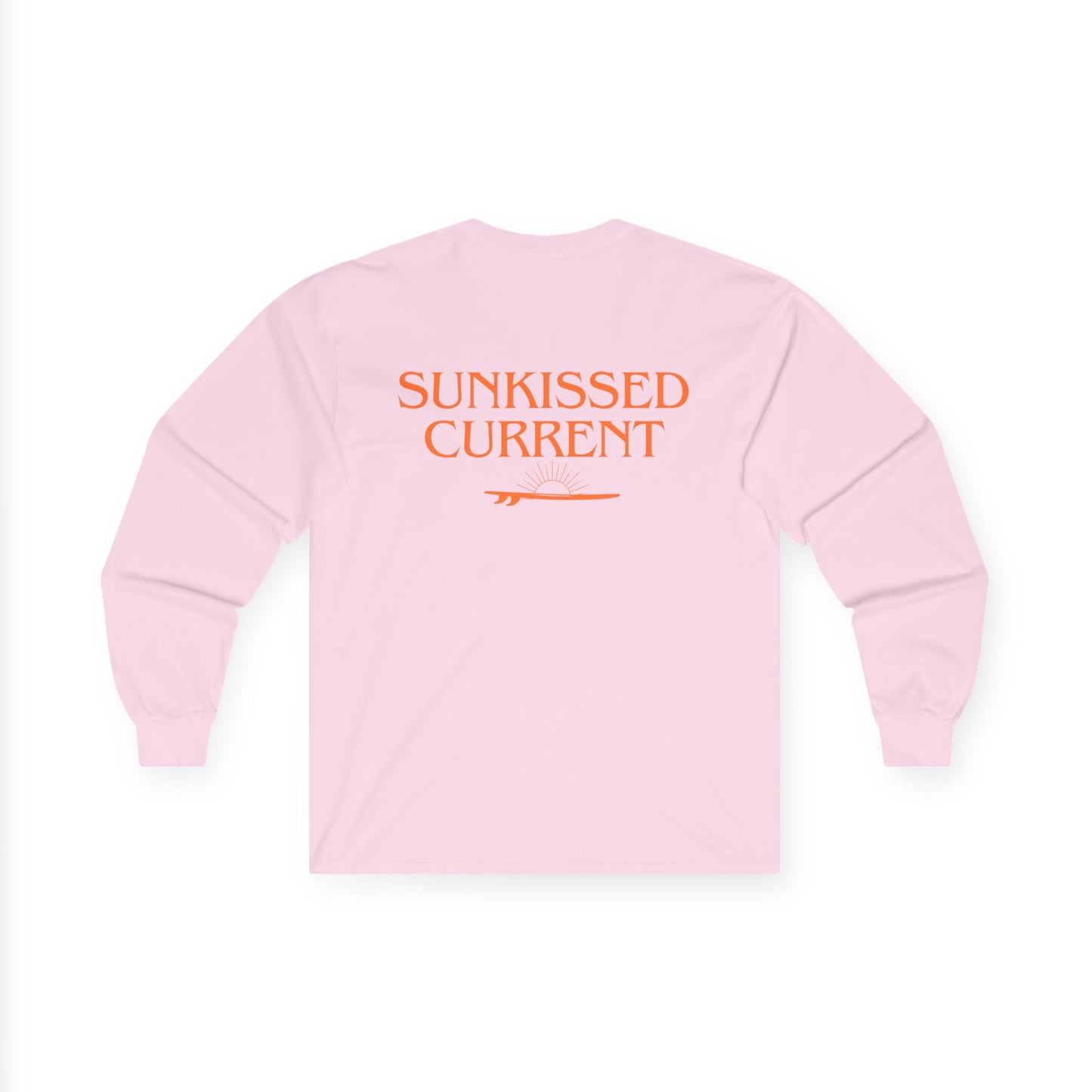 Unisex Sunkissed Current Long Sleeve Tee - Relaxed Cotton Shirt for Beach Lovers
